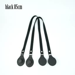 New Arrival Long Thicken Polyester Cotton Flat Handles With Faux Leather PU Drop End with Silver Rivet for OBag for EVA O Bag