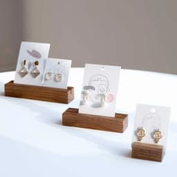 Wooden Ring Holder Walnut Earring Display Stand Jewelry Organizer Earing Cards Bracelet Slot Case Rings Jewlery Packaging Prips