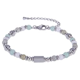 2026 Classic 6mm Tiger Eye Stone Hematite Beaded Bracelet Adjustable Stainless Steel Chain Bracelet for Men Women Jewelry Gifts