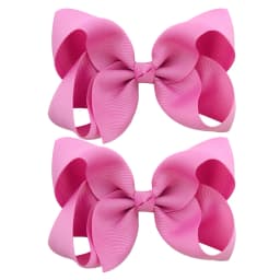 2PCS/Lot 4Inches Solid Colors Hair Bows With Hair Clips For Girls Gift Boutique Ribbon Bows DIY Hair Decor Kids Hair Accessories