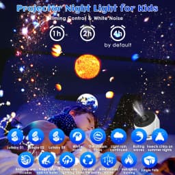 Galaxy Projector for Bedroom Pro Version HD 12 in 1 Film Discs Star Projector Galaxy Light Planetarium Projector with Timer White Noise 360 ° Rotation Bluetooth Remote Control