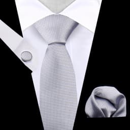 Business Tie For Men Set Necktie Cufflink Classic Handkerchief Suit For Wedding High Quality Stripe Tie Set Formal Gravata Gift