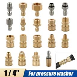 High Pressure Washer Connector 1/4 Inch Quick Release Connector Coupler Fitting For Garden Hoses Car Washer Lance Connector G1/4