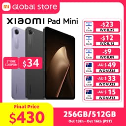 Global Version Xiaomi Pad Mini 8GB/12GB RAM 7500mAh Battery 67W HyperCharge MediaTek Dimensity 9400+ 8.8' 3K Ultra-Clear Display