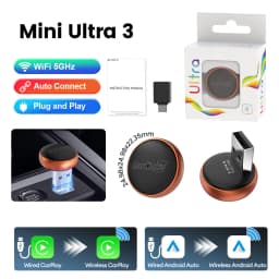 CarlinKit MIni Ultra 3 Wireless CarPlay Adapter 2026 2 IN 1 Android Auto Wireless Car AI Box For Car with CarPlay Universal Car Accessory Newest Plug and Play Spotify