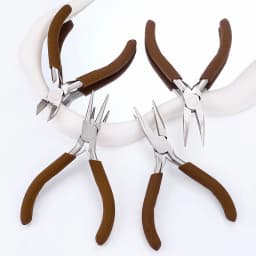 4Pcs Jewelry Pliers Tool Set Needle Nose Pliers Round Nose Pliers Wire Cutters Bent Nose Plier for Jewelry Beading Repair Making