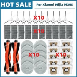 Compatible For Xiaomi Mijia M30S D103CN Replacement Parts Accessories Consumables Main Side Brush Hepa Filter Mop Cloth Dust Bag