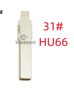Keychannel 10PCS HU66 Car Key Blade #31 #86 Xhorse KD Key Blank for KEYDIY VVDI Remote for Golf MK7 Polo Jetta Tiguan Skoda