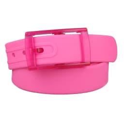 Plain Candy Colors Silicone Rubber Leather Wavy Shape Belt Plastic Buckle Cute Without Metal Belts for Men and Women Waistband