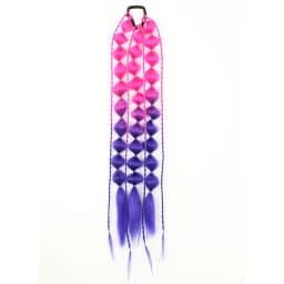 Synthetic 1Pcs Ponytail Extension Corlorful Bubble Braid Long Lantern Hairpieces Braided Ponytail with Hair Tie Straight Hairpie