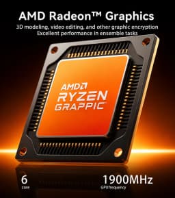 Soyo S5 Air Mini Pc Amd Ryzen 5 7535Hs 16Gb LPDdr5 512Gb M.2 Ssd Windows 11 Pro Amd Radeon Graphics Mini Desktop Computer Dual HDMI Type-C Rj45 Home Office Gaming Micro Pc