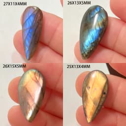 Wholesale Natural Stone Loose Beads Irregular Shape Bead Blue Purple Labradorite Cabochon 2-4Pcs/Lot