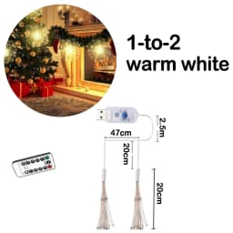 LED Firework Light 2x 4x 6x USB Powered Hanging Fairy Lights DIY Starburst Lamp for Garden Christmas Garland Festival Decor