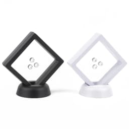 3D Floating Picture Frame Shadow Box Jewelry Display Stand Ring Pendant Holder Protect Jewellery Stone Presentation Case