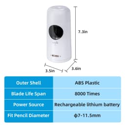 Tenwin automatic electric pencil sharpener A10 Type-C rechargeable sharpener Student stationery pencil sharpener for gift