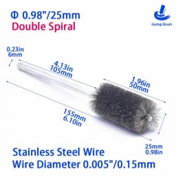 DIY Drill Brushes 50 X 150mm Stainless Steel Wire Tube Brush for Inner Diameter Deburring Polishing Cleaning Rust Removing