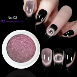 9D Meteorite Cat Eye Powder Strong Magnetic Nail Glitter Pigment Manicure Holographic Laser Chrome Dust Can Use With Polish Gel