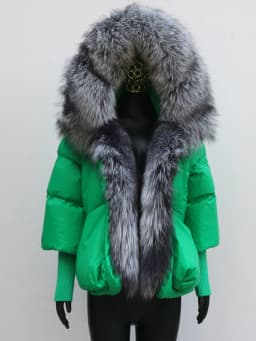 Women Coat White Duck Down Jacket Super Large Real Red Fox Fur Collar Hooded New Fashion Outerwear Puffer Jacket New