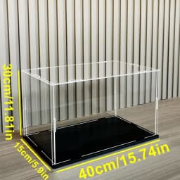 1pc Clear Acrylic Display Case Dustproof Toys Figures Car Trucks Vans Model Box Collection Storage Organizer Countertop Show Box