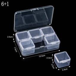 Plastic Organizer Box Small Bead Organizer Cases Mini Clear Bead Storage Container Box with Hinged Lid for DIY Jewelry Supply