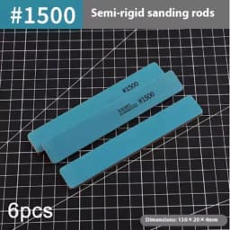 6Pcs MS-E400-1500 Semi-rigid Sanding Sticks Plastic Model Polishing Rod for DIY Assembling Model Build Tools