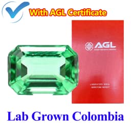 Top Quality Lab Grown Zambia Gemstone Emerald Shape Loose Gemstones Colombia For Jewelry Making with AGL Certificate