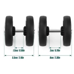 GUGULUZA 4pcs Silver Luggage Wheel Replacement with Screw Travel Suitcase Wheels Diameter 55mm Trolley Caster Repairing Parts