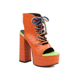 High Waterproof Platform Plaid Hollow-Out Peep Toe Sandals Cross Lace-Up Super High Thick Heel Bamboo Knot Sexy Party Sandals