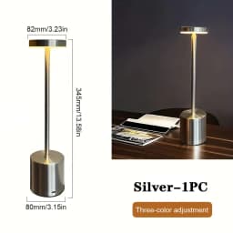 LED Table Lamp Touch Sensor Rechargeable Desktop Night Light Wireless Reading Lamp for Restaurant Hotel Bar Bedroom Decor Light