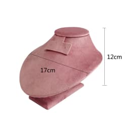 New Solid Wood Pink Velvet Jewelry Display Stand Ring Earrings Bracelet Necklace Watch Pendant Storage Display Stand
