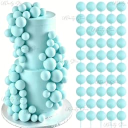 50/100pcs Cake Ball Picks Topper Wholesale 4 Sizes Foam Balls Cake Toppers for Birthday Christmas Wedding Cake Decoration Favor