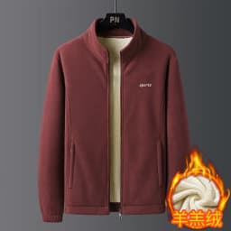 Mens Wool Liner Jackets New Winter Men Thicken Jacket Fleece Warm Stand Collar Men Outdoor Coats Casual Long Sleeve Outwear 5XL