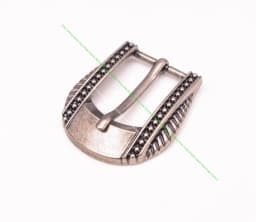 Solid Vintage Silver End Bar Pin Buckle 3 Pcs Set Diy Leathercraft Western Engraved Headstall Belt Buckle Replacement Fit 24mm