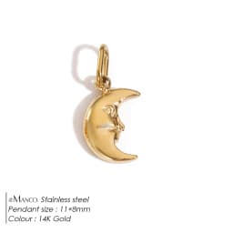 EMANCO Star Sun Pendant Charms for Earrings Necklace Making Supplies Stainless Steel Gold-Plated Diy Jewelry 48 Hour Shipping
