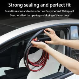 For All Tesla Model YL/Y Juniper 2021-2026 Door Seal Kit Soundproof Rubber Weather Strip Wind Noise Reduction Kit