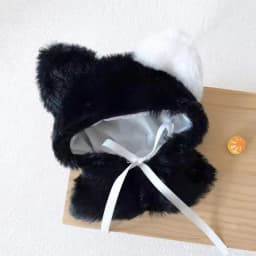 10cm Doll Clothes Winter Cape with Hood, Soft Plush Cape Perfect for Cotton Doll Christmas Dress Up