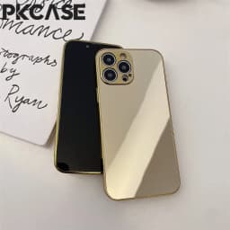 PKCASE Electroplated Mirror Phone Case For iPhone 17 Air 16 15 14 Plus 13 12 Pro Max Shockproof Protective Cover