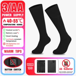 Rechargeable Thermal Heating Socks with Battery Box Men Women Anti-Cold Comfort Outdoor Camping Ski Sports Winter Essential