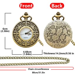 Retro Bronze Steampunk Openwork Flip Quartz Boys' And Girls' Student Necklace Commemorative Pocket Watch