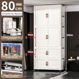 Installation Free Baby Wardrobe Foldableing Storage Cabinet Multi Layer Children's Small Wardrobe Home Clothes Storage Box Stora