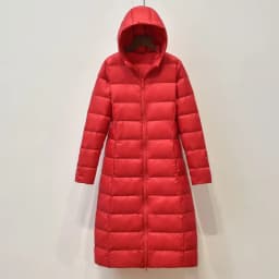 Schinteon Women Ultralight White Duck Down Long Jacket with Hood Casual Slim Autumn Winter Outwear 2026 New