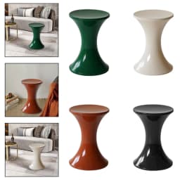 Hourglass Shape Storage Foot Rest Stool for Bathroom PP Material 44x31cm End Table