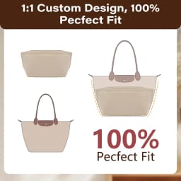 Felt Organizer Insert Compatible with Longchamp Le Pliage Large Handbags, Felt Longchamp Organizer Insert with Cup Holder
