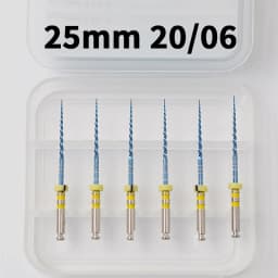 Glin Nickel Titanium Root Canal Dental Endo Files Blue Dental Rotary Files Use for Root Canal Cleaning Heat Activation 21/25mm