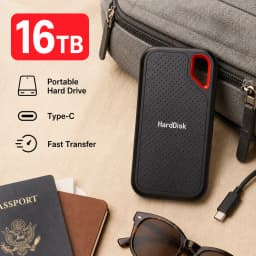 Large Capacity External Hard Drive Ultra Slim Hard Disk Storage Device For PC Notebook Mobile File Storage
