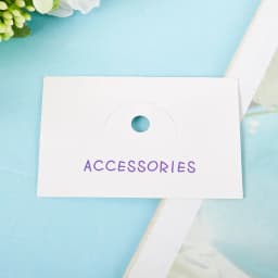 50pcs White Craft Hang Tag Card Display Cards For Necklace Bracelet Earrings Ear Studs Cardboard Package Hair Clips Wholesale