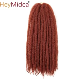 Marley Hair for Twists 18 Inch Long Afro Kinky Marley Braids Hair Kanekalon Synthetic Marley Braiding Hair Extensions Heymidea