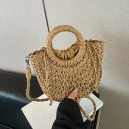 Bohemian Style Straw Handbag High Quality Multi-functional Shopping Bag Suitable For Travel and Vacation