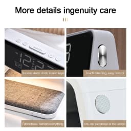 Bedroom Bedside Lamp Clock Made Of ABS Material Suitable For Home/Office Holiday Atmosphere Decoration USB Plug In Use