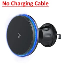 Auto Fast Magnetic Wireless Charger LED Air Outlet Phone Holder For iPhone 17 16 15 14 13 12 Pro Max Car Quick Charging Station